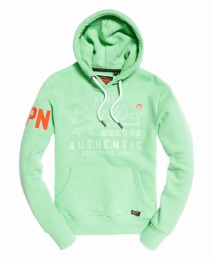 Superdry Vintage Authentic Pastel Férfi Kapucnis Pulóver Menta | DJWGK4563